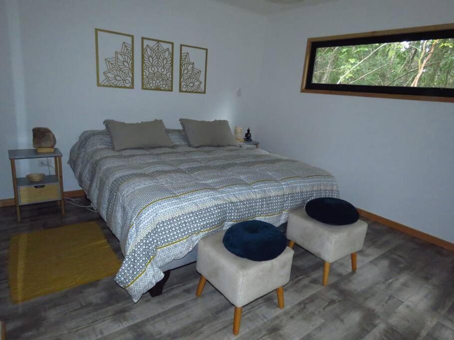 Cómodo chalet con tinaja rodeado de bosque nativo